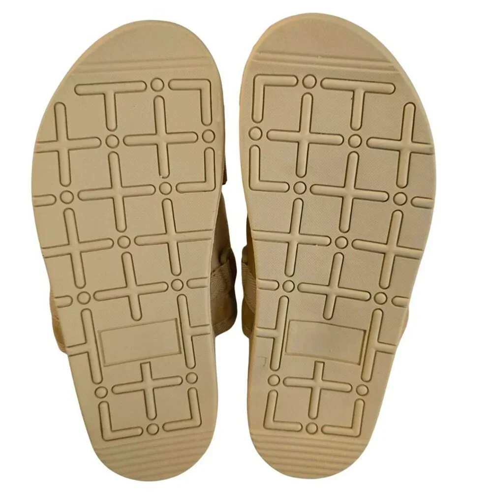 DRACO Slides Size 7-8 7.5 Men's Sandstorm Beige Remastered Sandals Shoes NEW+Bag